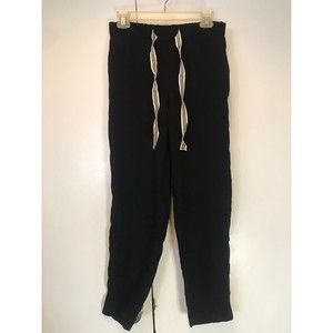 New with Tag Mango MNG Women's Flowy Jogger Pants with Tie, Black size S